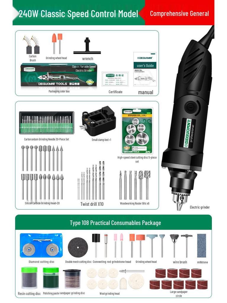 Menite High-Power Electric Grinder: Compact High-Speed Polishing, Cutting, and Engraving Tool.