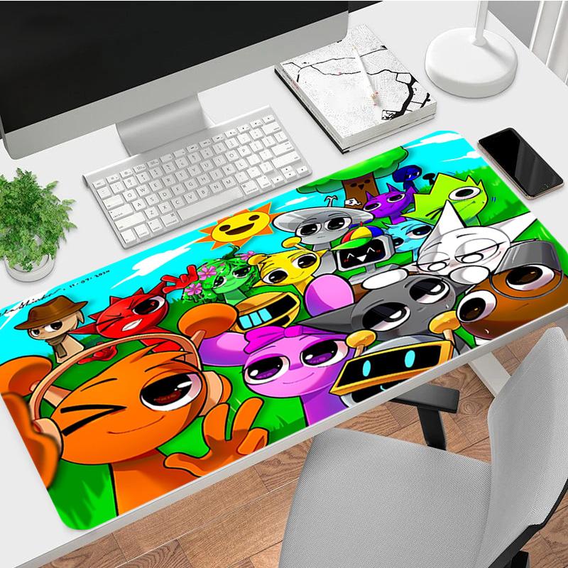 Space Friends Xl Gaming Mouse Pad Nonslip Rubber Base Stitched Edge Waterproof Desk Mat For Pc Laptop Gamer Office Computer Accessories C929502