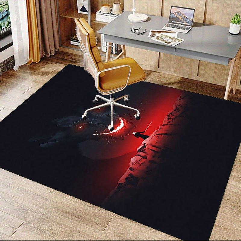 1 Stück Feuer und Blut Büro Teppich Stuhlmatten, Heimdekor Matte | Fantasy Thema Matte | Strapazierfähige Matte, Drachen DekorB20