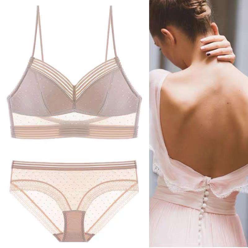 Wire-free Summer U-Shaped Backless French Lace Bra