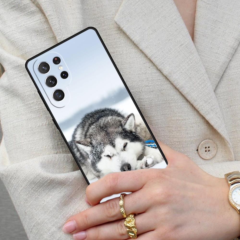 Animal Dog Husky Cell Phone Case for Samsung Galaxy S26 Ultra S25 S24 S23 S22 S21 S20 Note10 Cover