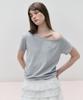 ROLAROLA Nubasic Off Shoulder T-Shirt Bl+Gy