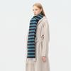 Wool Blended Colorful Striped Scarf for Women Winter Thickened Atmospheric Tassel Scarf