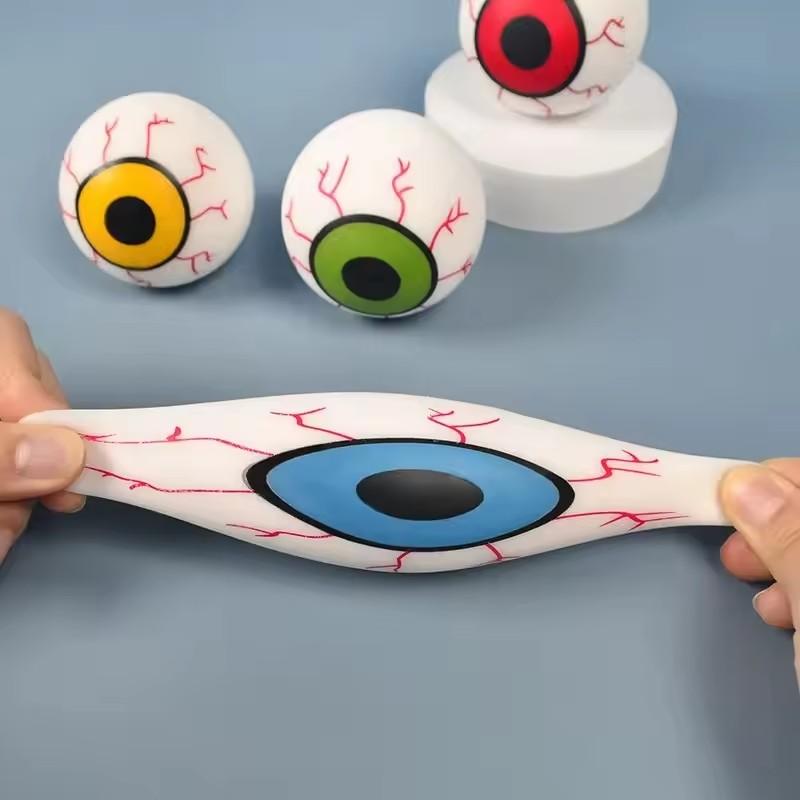 Novelty Horror Eyeball Stress Balls - Soft Squishy Plastic Fidget Toys, Fun Squeeze Gadgets To Relieve Stress & Anxiety, Unique