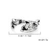 Vintage Cute Cat Ring For Women Cat Ear Adjustable Opening Finger Rings Goth Trendy Silver Color Animal Rings Party Jewelry Gift