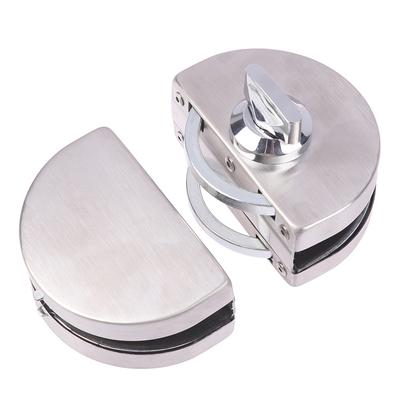 Lock Glass Door Lock For 8-12Mm Thickness Frameless Double Swing Or Sliding Toughened Glass Door Glass Door Lock Silver Lock Set