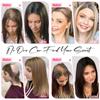 14 Inches Top Piece Clip In Synthetic Hair Toppers Hair Pieces with Bangs for Women with Thinning Hair