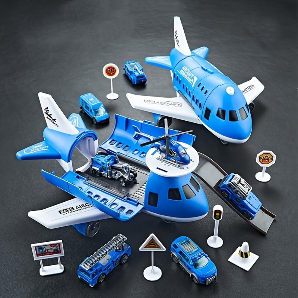 Aircraft Model Inertial Airplane Model Storage Passenger Deformation Airplane Toy  Christmas Gift