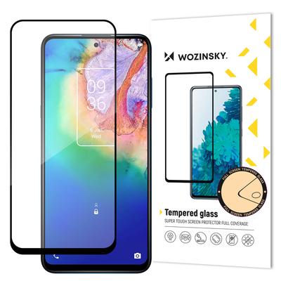 TCL 20 5G Full Screen Protector 9H Durable Tempered Glass with Case Friendly Frame Black