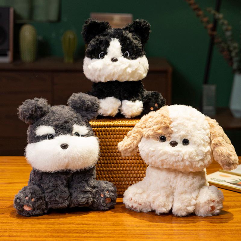 

Velvet Twist Puppy Plush Doll - Children s Birthday Gift 22cm (0.17kg) серый