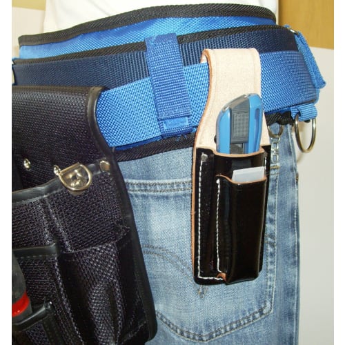 Kozuchi Black Split Leather Cutter Case with Replacement Blades, Embossed, SI-08