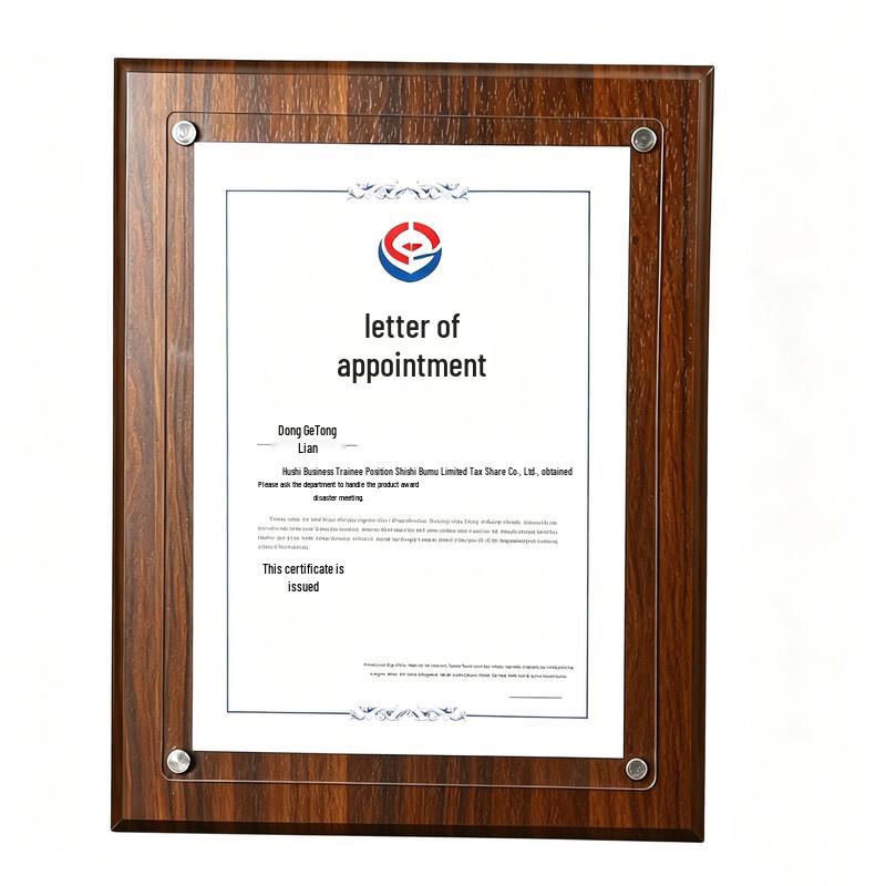 A4 Wooden Medal and Certificate Display Frame