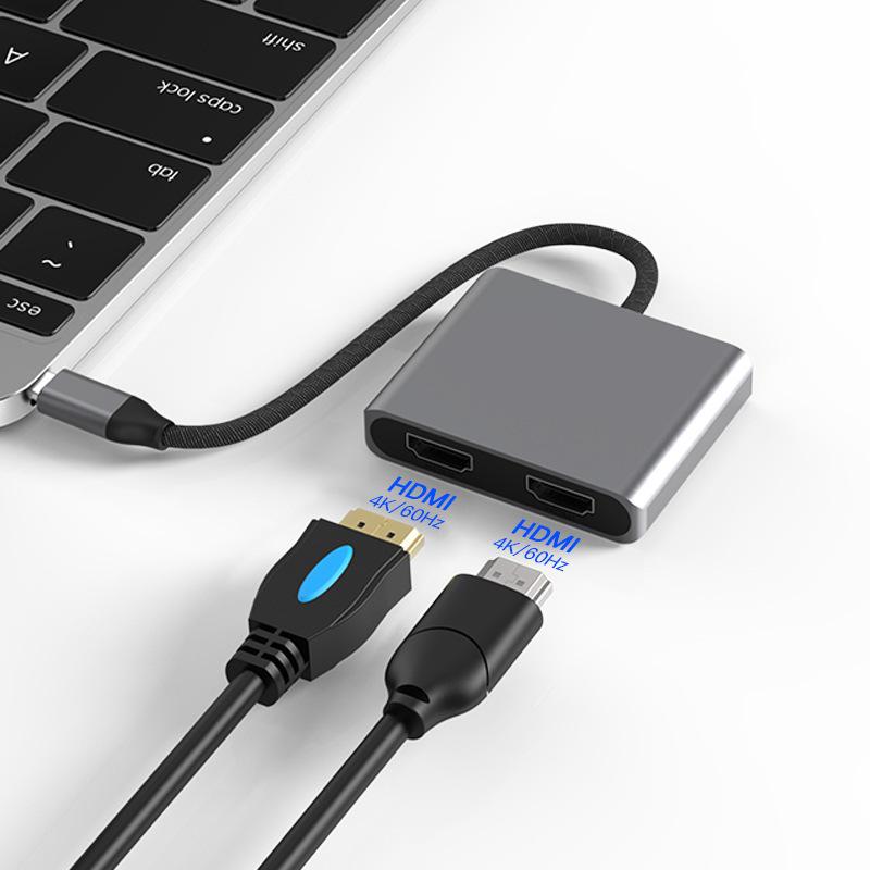 4K 60Hz USB-C Dual HDMI Docking Station for Multi-Screen Display