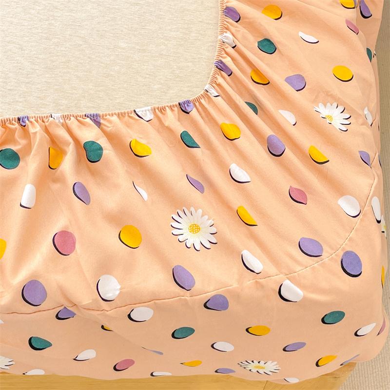 1pc Fitted Sheet Simple Style Bed Cover Soft Bedsheet Elastic Mattress Protector Home Bed Linen sabanas para cama(No Pillowcase)