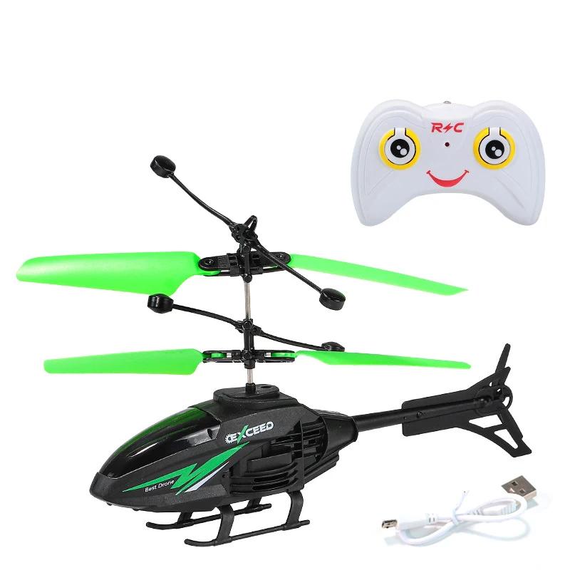 Rc Plane Helicopter Drone Led Mini Rc Dron Remote Control Quadcopter Gesture Control Helicopters 2Ch Aircraft Children Toy Boys