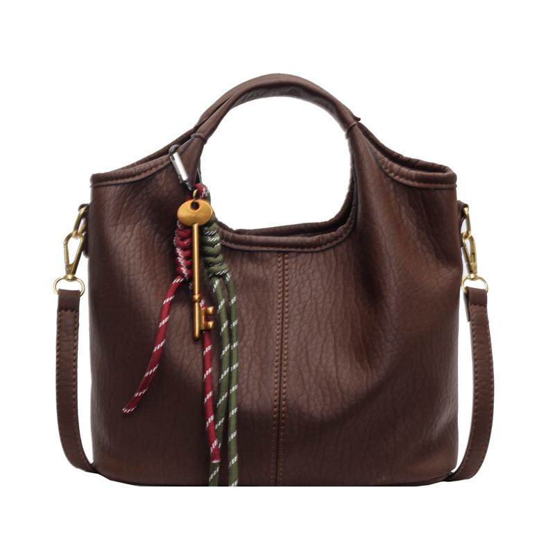Ielgy Retro Tote Bag Large Capacity Can Cross-Body Casual Commuter Shoulder Bag