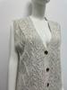 Speckled Dots Retro Diamond Button V-neck Sleeveless Autumn/Winter Women's Cardigan Vest