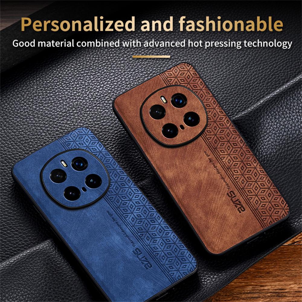 AZNS Für Honor Magic7 Pro 5G Hülle Schutzhülle PU-Lederbezogen TPU-Handyschale