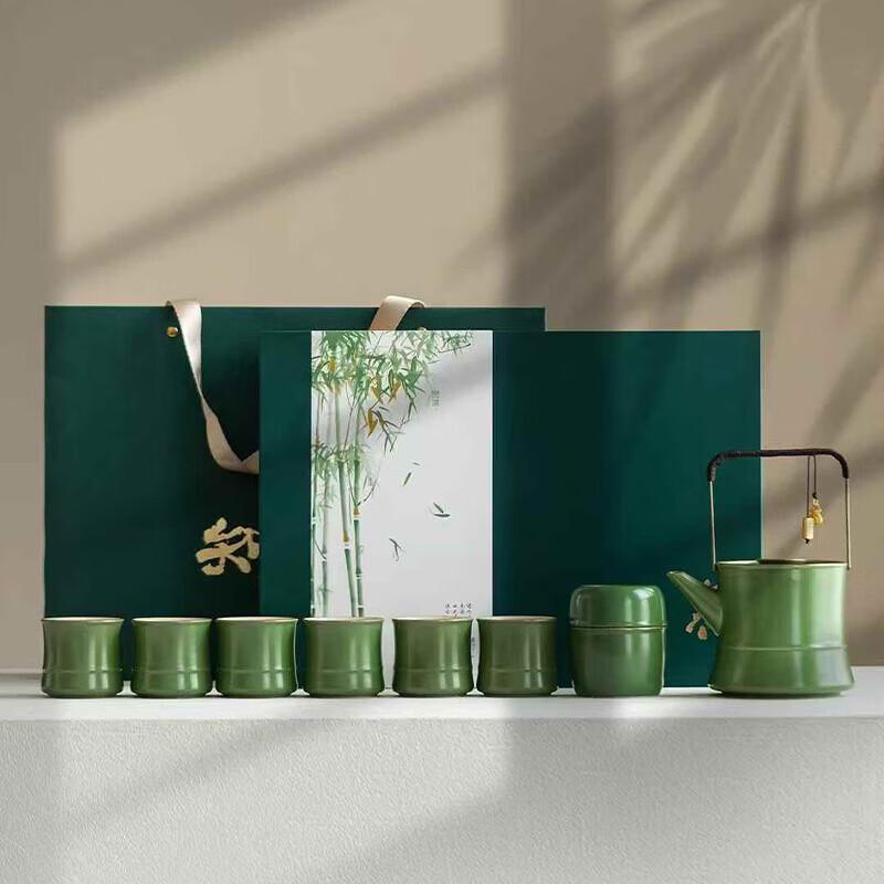 Cultural Ceramic Tea Set with Lifting Beam Pot