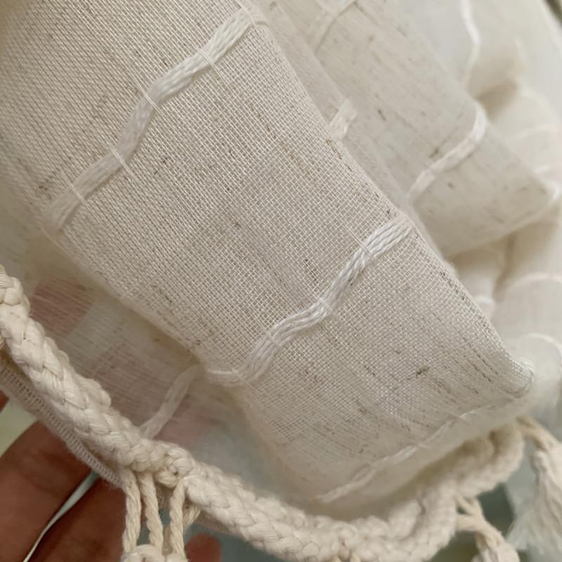 2026 Curtain Pulling Curtain Roman Curtains Cream Wind Half Curtain Short Curtain Non Perforated Partition Curved Curtain