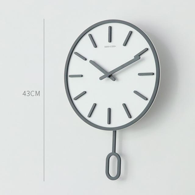 

Скандинавские украшения, бесшумные настенные часы, современные настенные часы, винтажные настенные часы с качелями на батарейках и маятником, современное украшение белый