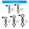 210lots Fishing Swivels Set with 5 Different Size Corrosions Resistant Metal Connectors for Professional Anglers