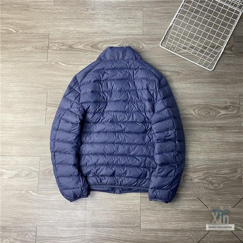 Men's Autumn/Winter Stand Collar Windproof Waterproof Down Jacket - 90% White Velvet