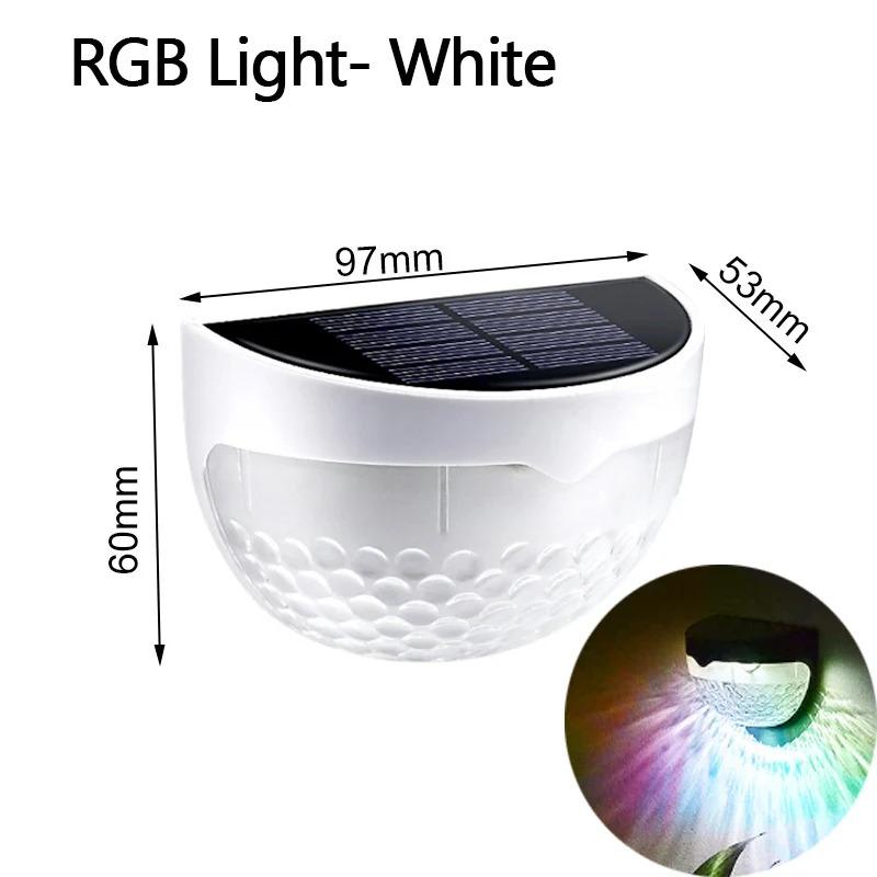 Solar Hedge Light 6LED Half Round Ladder IP65 Waterproof Courtyard Garden Balcony Wall Lamp Induction Decoration Lighting Bright