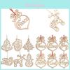 6pcs Christmas Decoration Wooden Pendants Unique Xmas Tree Hanging Ornament Collection