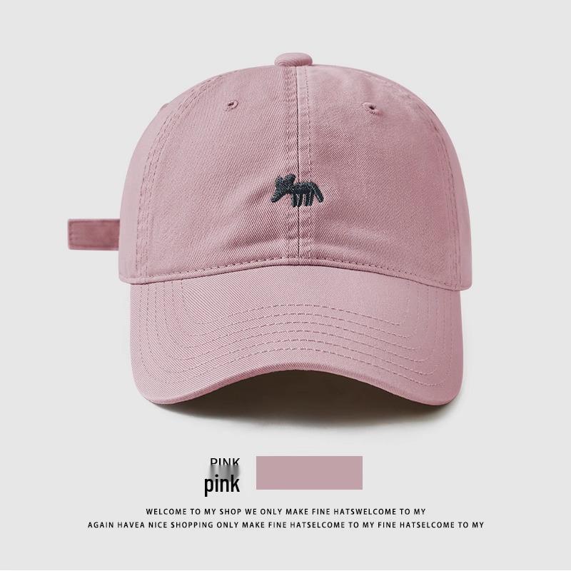 2025 Embroidered Little Fox Baseball Cap for Men & Women - Deep Brim, Sunshade, Breathable