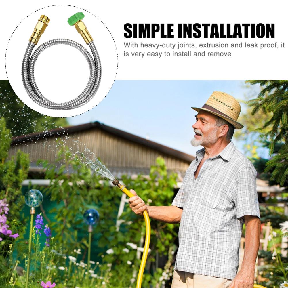 Stainless Steel Braided Hose Hot And Cold Water Pipe Faucet Toilet Garden Connection Pipe Connection Water J2N0