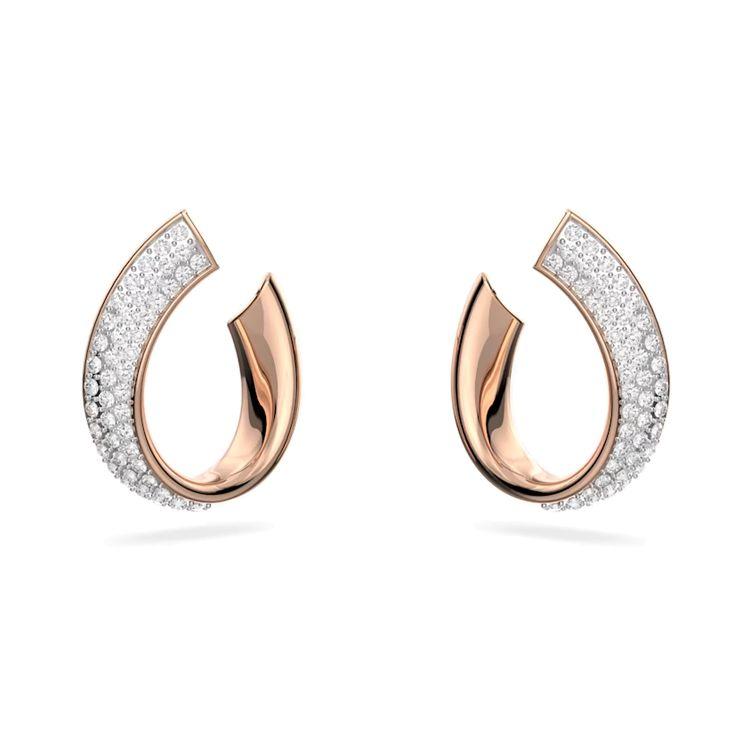 Swarovski Exist Fashionable Versatile Large Circle Crystal Earrings Women earrings 5636448 Silver,F