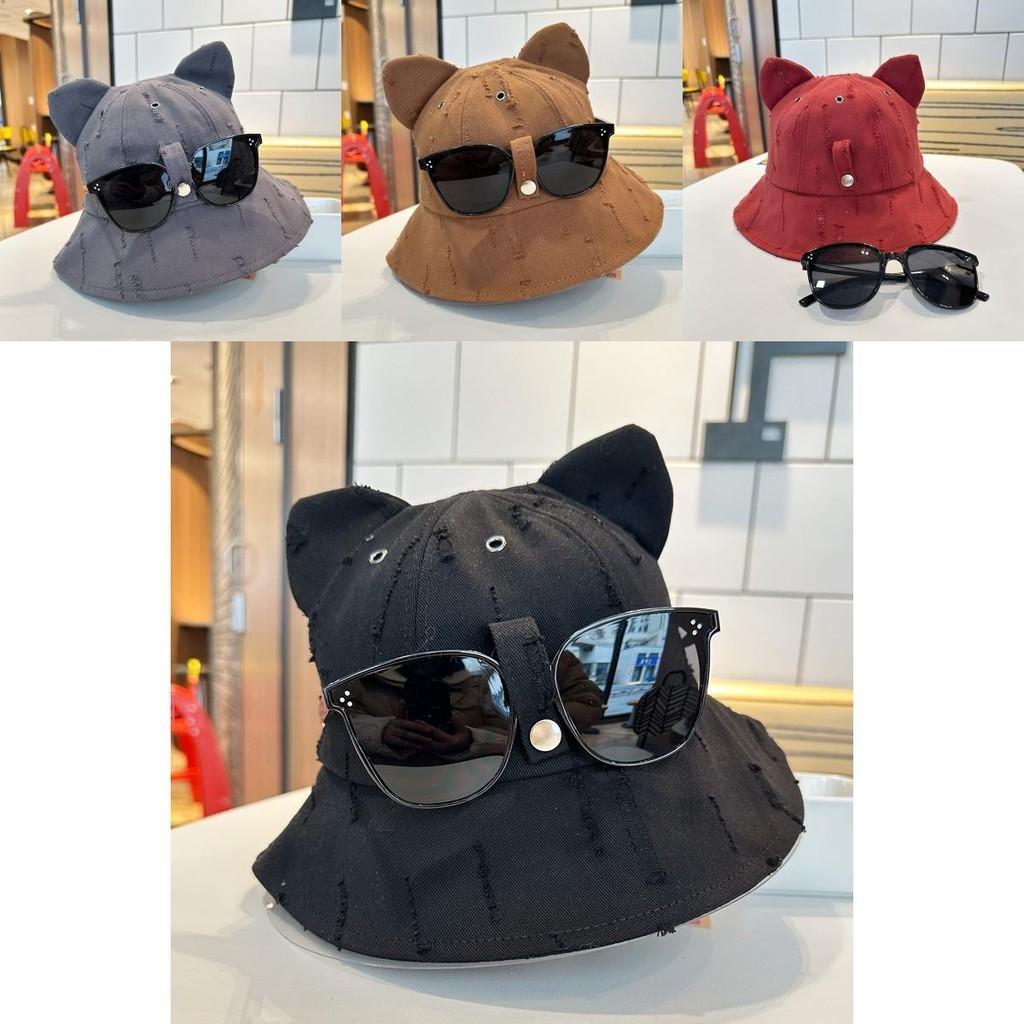 Cute Cartoon Bear Hat Women Sunglasses Spring Summer Sunshade Fishing Hat Men Outdoor Climbing Fishing Trendy