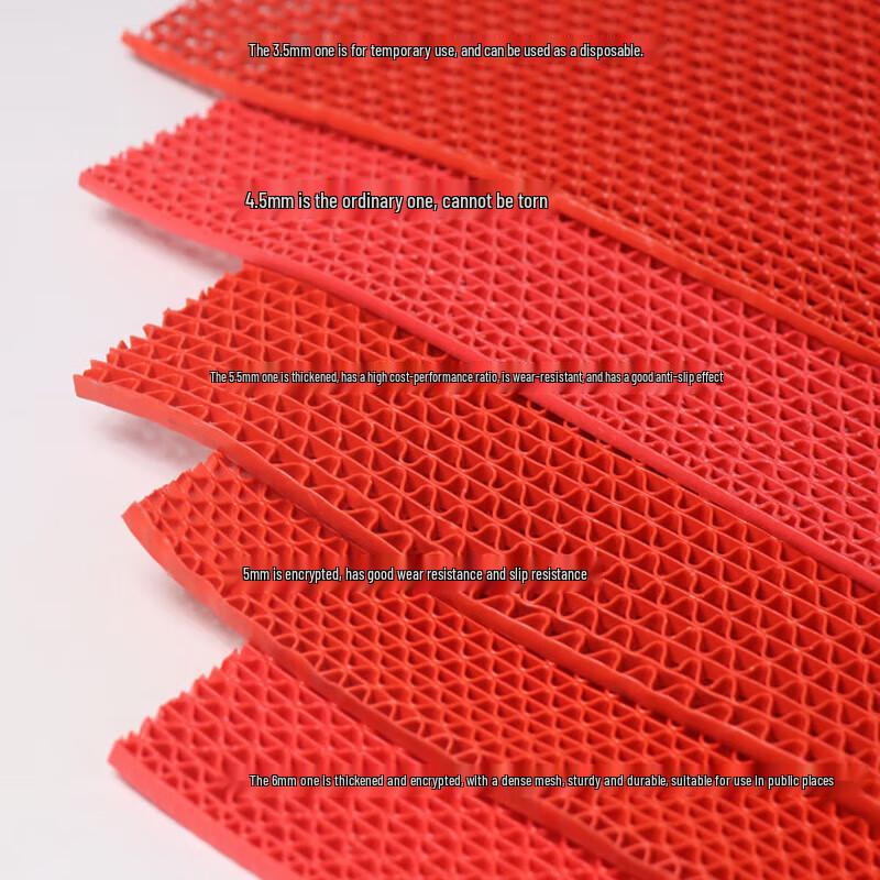 HUIHUADU S-Typ PVC Dutá Voděodolná Protiskluzová Podlahová Rohož