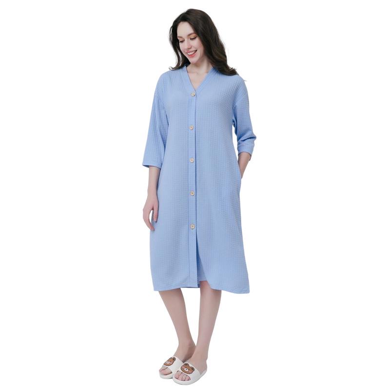 Women's Water-Absorbent, Lint-Free Bathrobe & Nightgown Style Pajamas - Versatile for Home or Outdoors