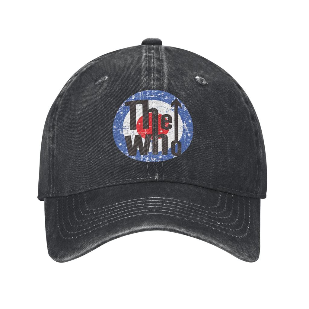 The Who Band Sun Baseball Cap  Vintage Men Adult Washed Trucker Hat Hot Sale Print Tennis Skate Baseball Caps Birthday Present