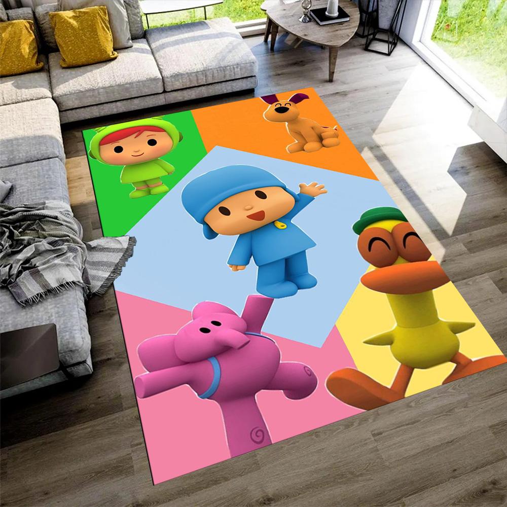 Pocoyo Carpet Suitable for Dormitory Living Rooms Game Room Hallway Anti-slip Rug Decorate Offices Perfect Gift for Friends & Family
