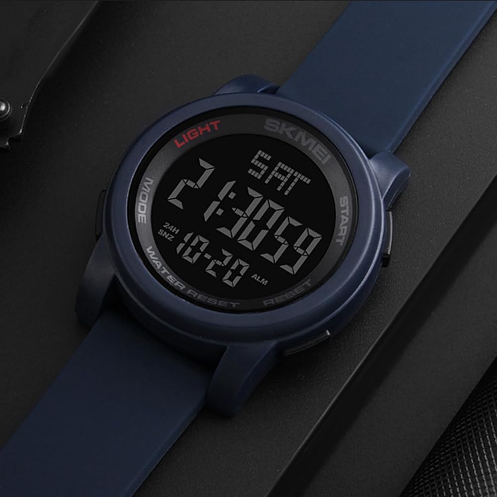 Timever Digital Sports Watch Men's Waterproof Stopwatch Alarm Outdoor LED Large Display