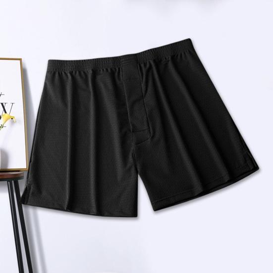 Středně vysoký pas Elastický pas Ledový hedvábí Prodyšné otvory Spací šortky Pánské Letní Ležérní Krátké Pyžamové kalhoty