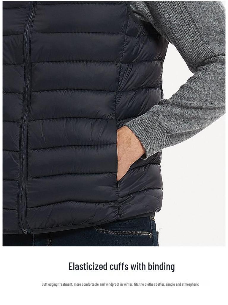 Men's Winter Hooded Down Cotton Vest Waistcoat