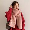 Polyester Long Thickened Neckscarf Acrylic Fibers Winter Warmer Scarf Knitting Wool Scarf  Women