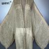 WINYI  hochwertig bequem Damen Weicher Cardigan Lockeres Kleid Party Boho Maxi Strand Urlaub Bade-Überwürfe Afrika Kimono