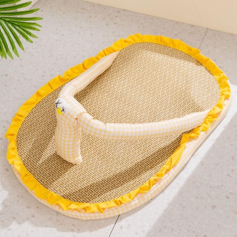 

Wear-Resistant Cat Cooling Mat Slipper Shaped Dog Sleeping Bed Cooling Pet Bed for Cats and Dogs S жёлтый