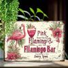Vintage Flamingo Metal Sign 8x12 Inch Wall Decor for Bar