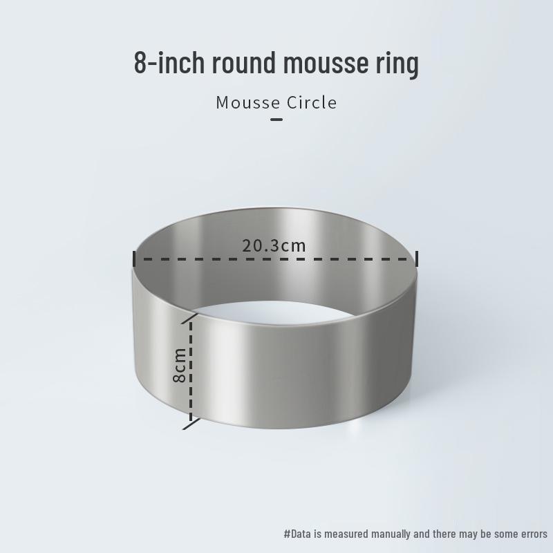 Round Square Heart-Shaped Mousse & Tower Ring, 4-10 Inch, Stainless Steel Baking Mold.