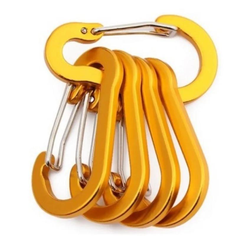 5Pcs Solid Color Climbing Buckles Outdoor Tools Mini Wire Gate Clips for Outdoor Climbing Hiking Small Durable Quick Hook
