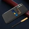 For Sony Xperia 1 VI Case with Dual Card Slots Cloth Back Phone Cover Anti-Scratch