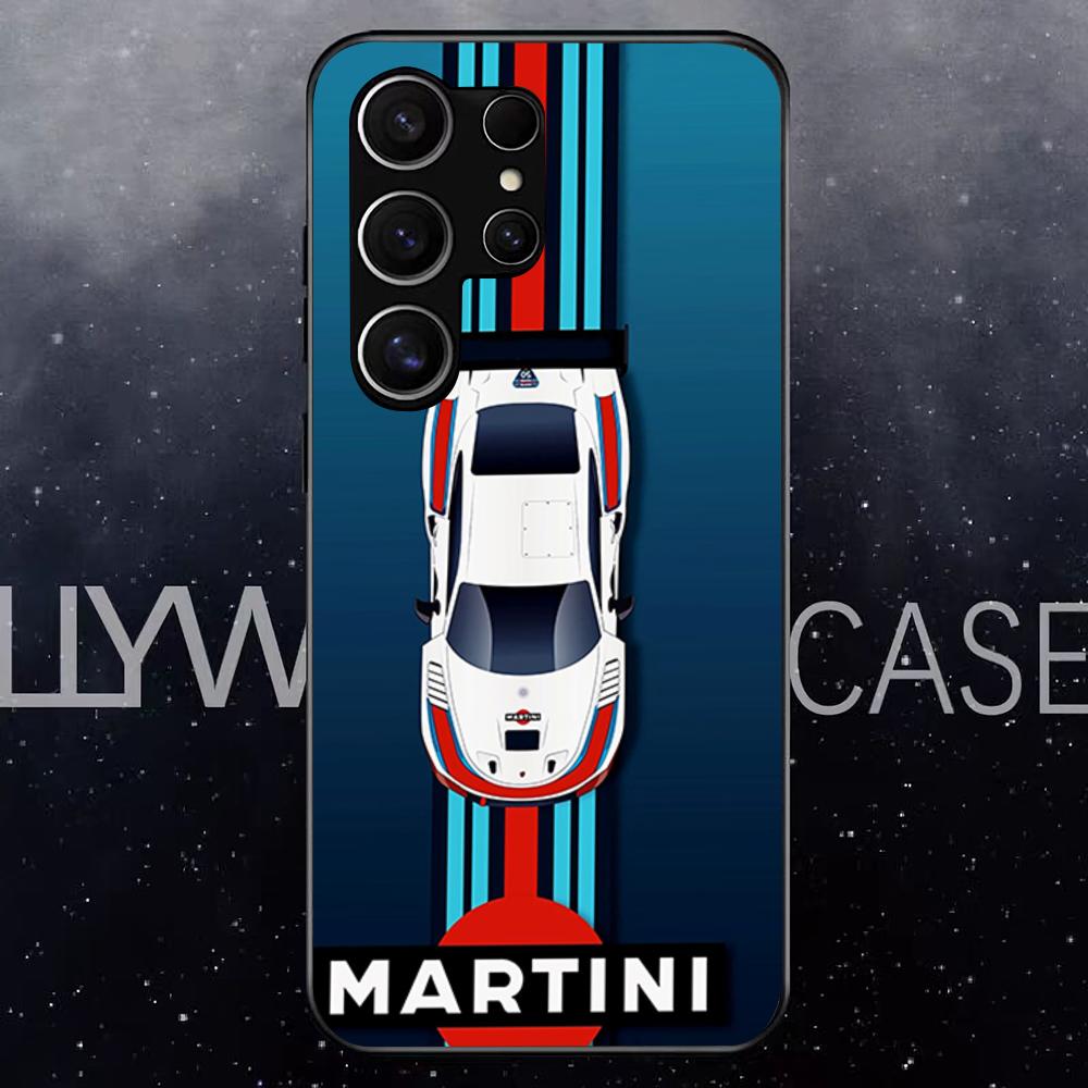 Racing M-Martini-ES Phone Case For Samsung S25 Edge Ultra S23 S22 S21 S20 Ultra Plus S24 Fe A54 A53 A25 Glass Cover