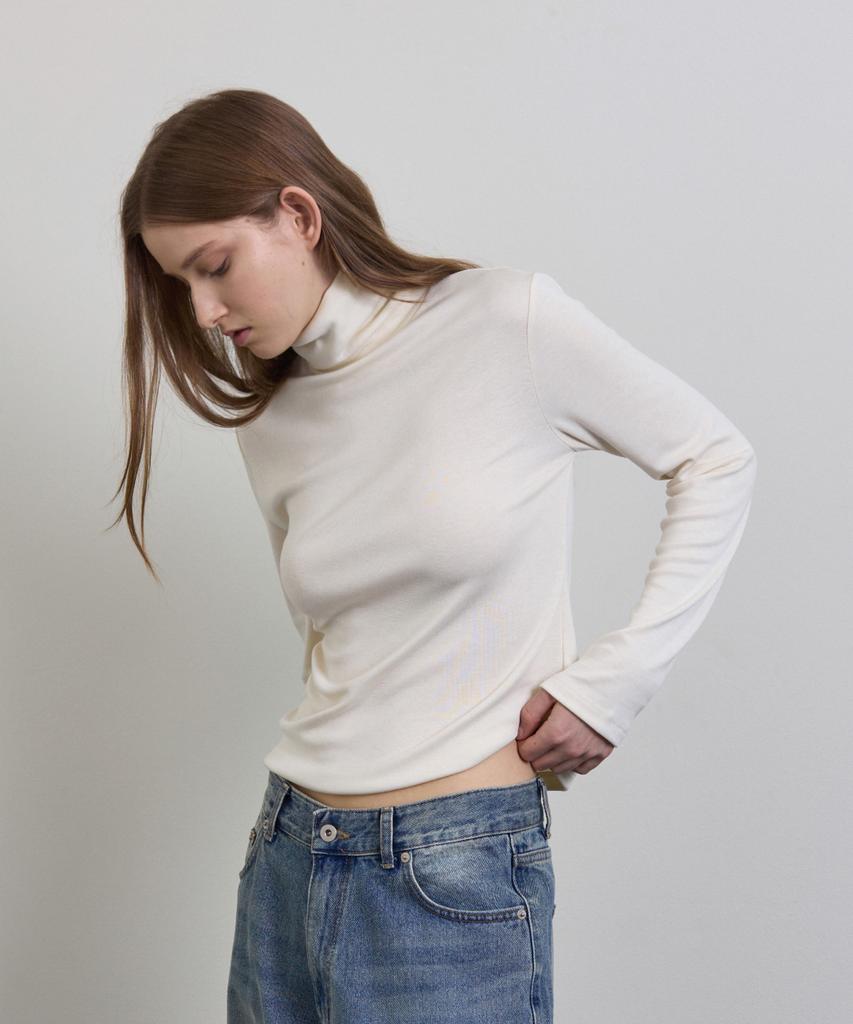 Edeuwodeubeollun Brushed Fleece Turtleneck Long Sleeve T-Shirt_6 Colors