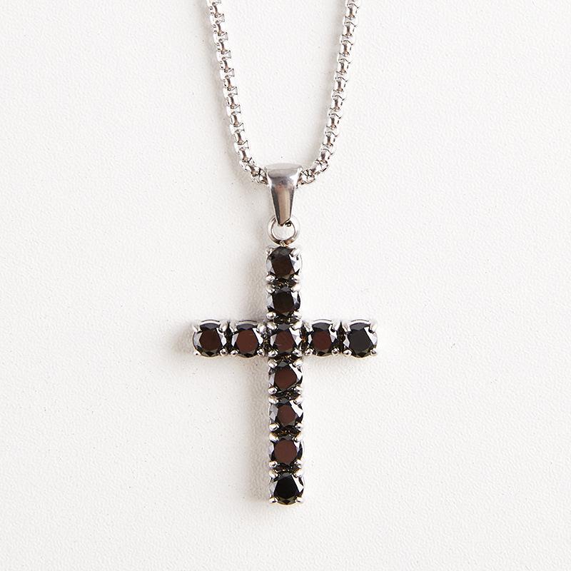 Europäische und Amerikanische Diamantbesetzte Kreuz-Anhänger Halskette, Hochwertige Halskette, Personalisierter Schmuck 2026